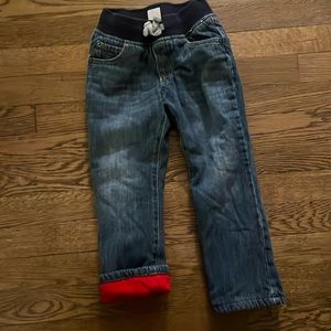 Fleece lined jeans